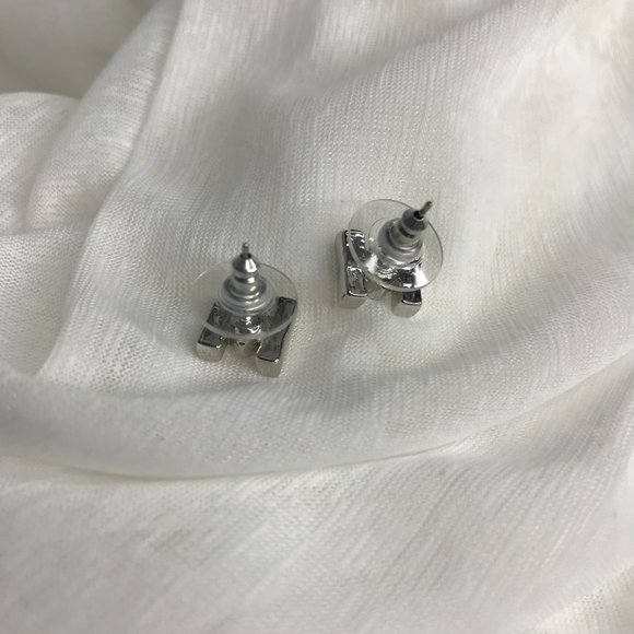 Pierced Earrings | Silver Tone w/ Crystal - Picture 6 of 9